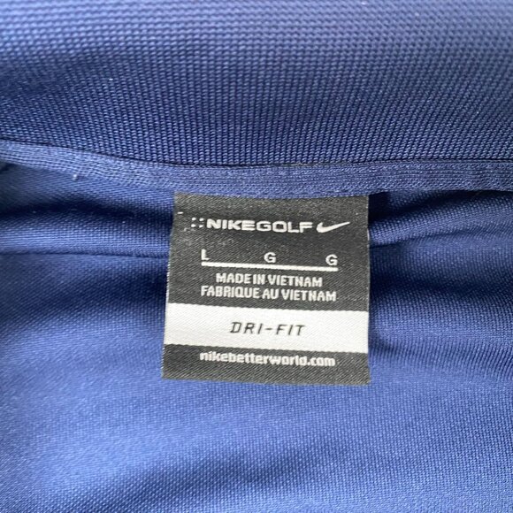 Nike Golf Men's Dri-Fit Polo Shirt Large Blue Short Sleeve Performance Activewea - Picture 4 of 14